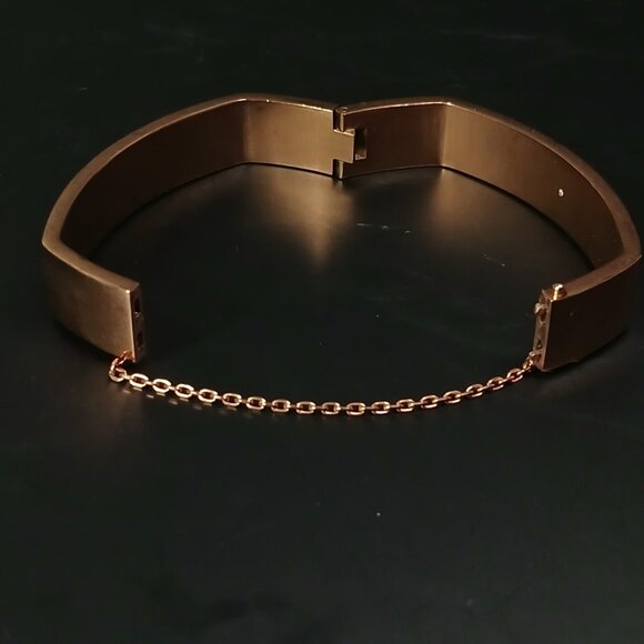 Michael Kors Rose Gold Tone Link Chain & Bangle Bracelet Set 8"/2.25" 139.6g - Picture 12 of 16